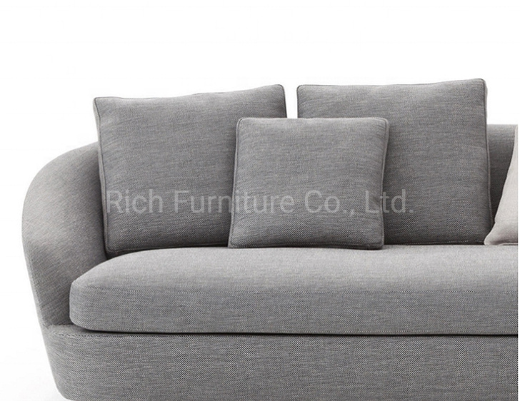 Italy Contemporary Living Room Fabric Velvet Loveseat Couch Sofa Set with Cushion