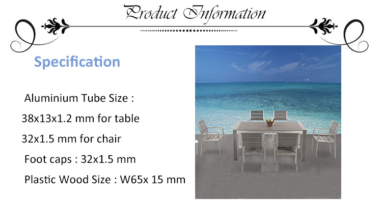 Hot Sale Patio Water Resistant Dining Table and Chair Outdoor Furniture