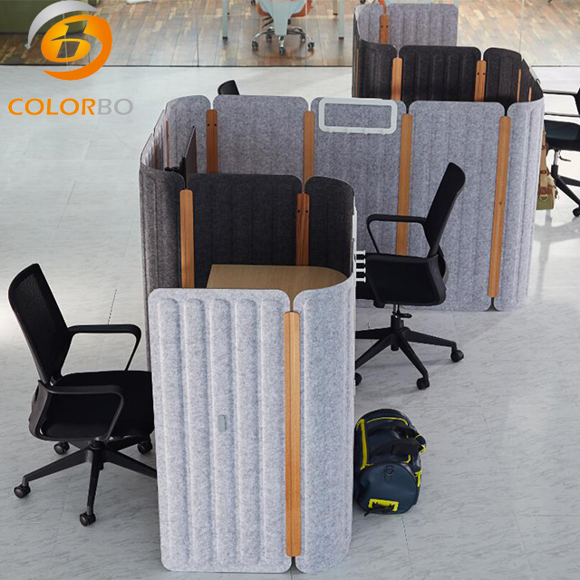 100% Polyester Fiber Acoustic Desk Screen for Office Decor