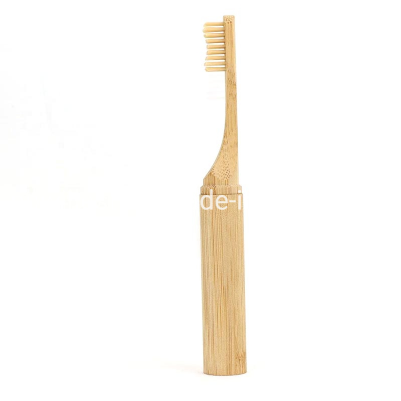Bamboo 100% Bamboo Toothbrush with Bamboo Case for Travel