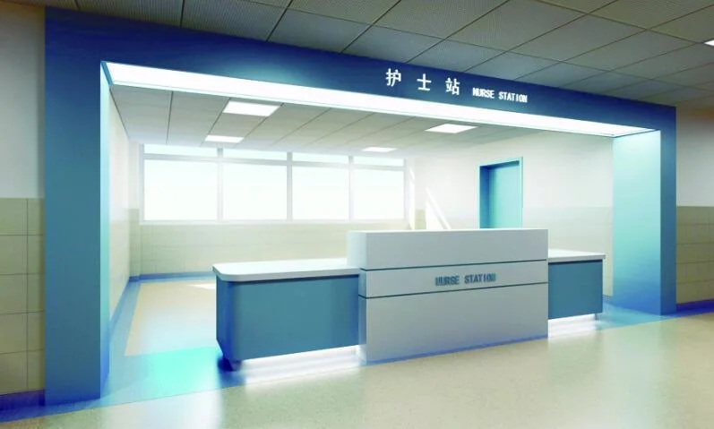 Hospital Equipment Modern Multi-Function Front Reception Desk Foreground Table Nurse Station OEM ODM