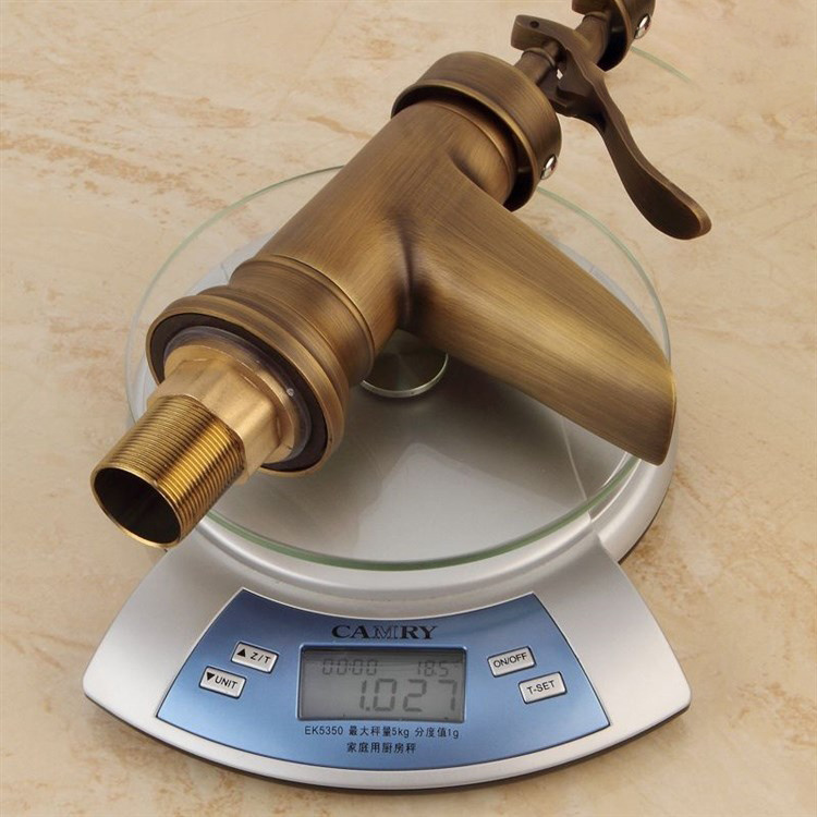 Antique Basin Faucet Brushed Brass Antique Mixer Copper Basin Faucet