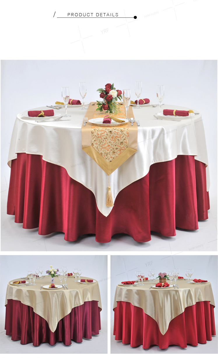Banquet Wedding Party Popular Printed Round Table Cloths for Round Tables