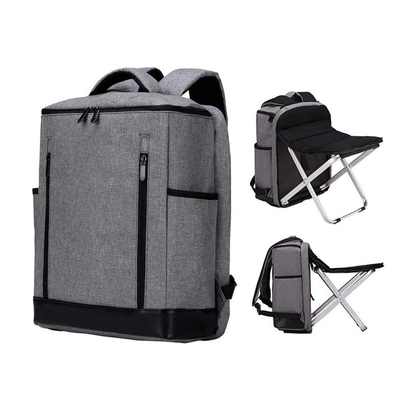Outdoor Camping Teenager Travel Folding Stool Backpack with Steel Chair