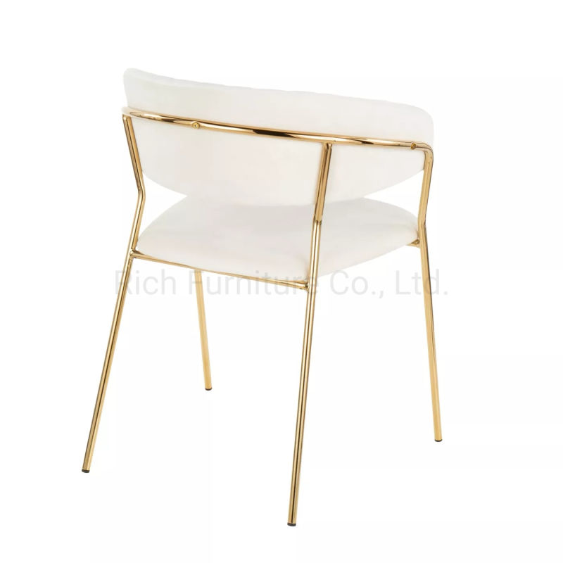 Modern Design White Velvet Chair Home Furniture Dining Chair