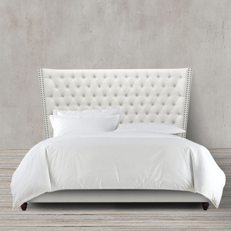 Fabric King Upholstered Modern Bed for Bedroom Furniture Sets