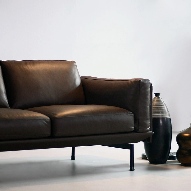 Nordic Leather Sofa Modern Simple Leather Sofa Three Seats