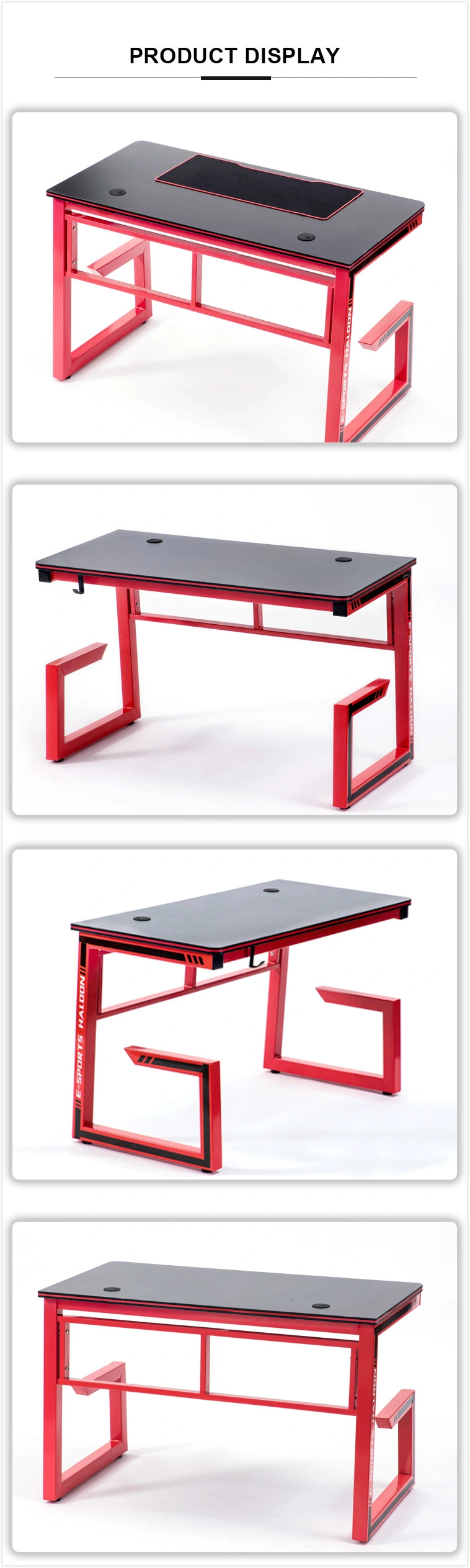 Gaming Desk Racing Style Computer Table Gamer Workstation PC Gaming Table