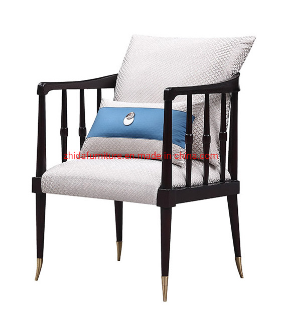 Black Wooden Brass Color Living Room Chair Hotel Wooden Chair