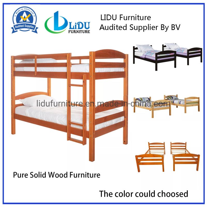 Solid Wood Bed for Home Furniture King and Queen Bed Frame