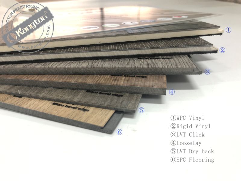 Kangton 100% Waterproof Wood Look Rigid Core Flooring Spc Flooring