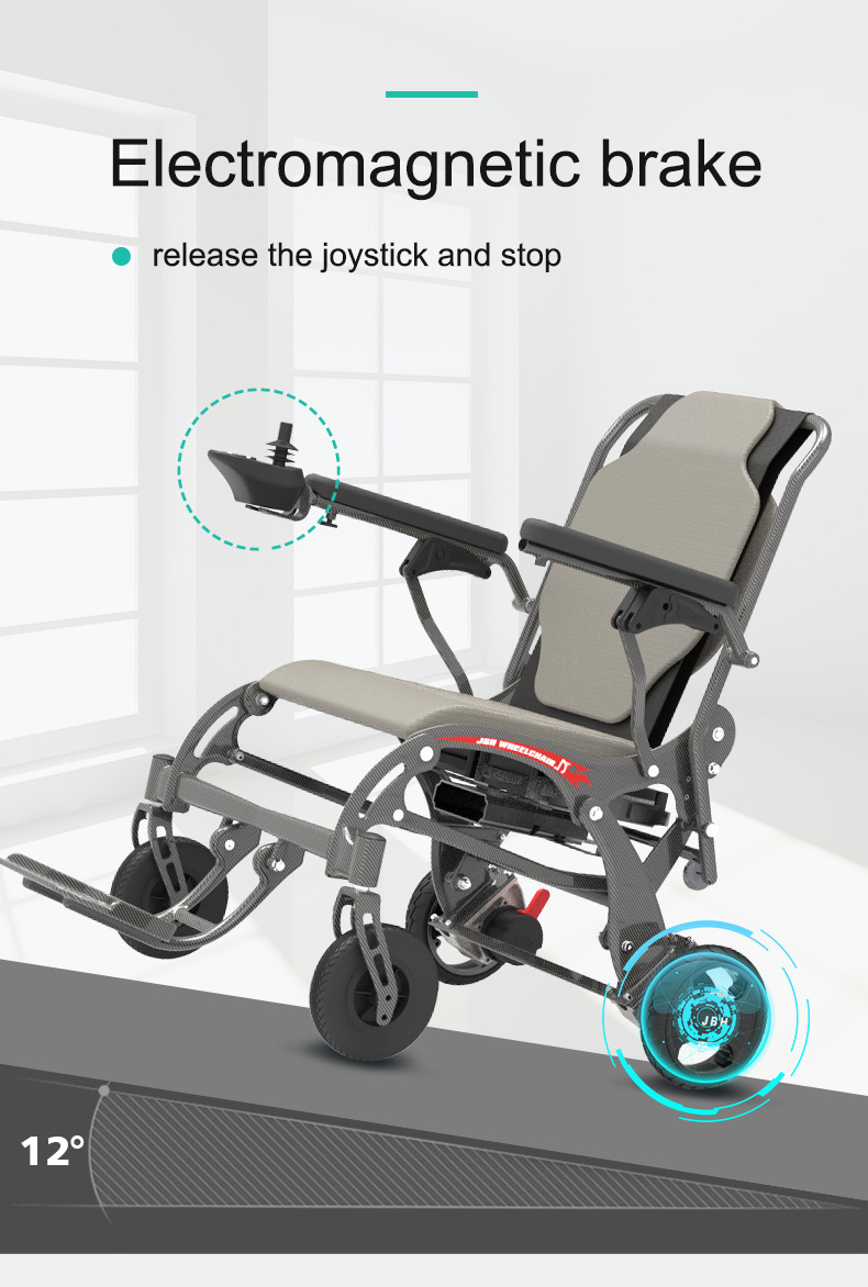 2020 Hot Selling Light Power Wheelchair Aluminum Alloy Electric Wheelchair Remote Wheelchair