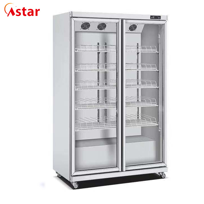 All Stainless Steel Body Standing Showcase for Displaying