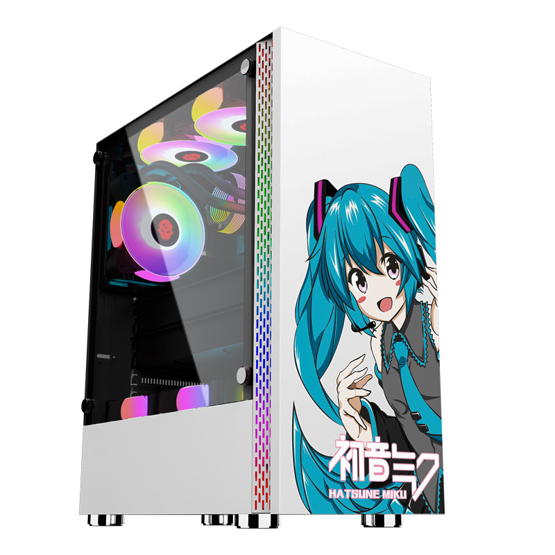 Best Selling Hot Cartoon Model RGB Fan ATX Desktop Computer Case for Gaming
