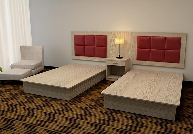 Chinese Furniture Oak Furniture Beds Wooden Fabric Headboard