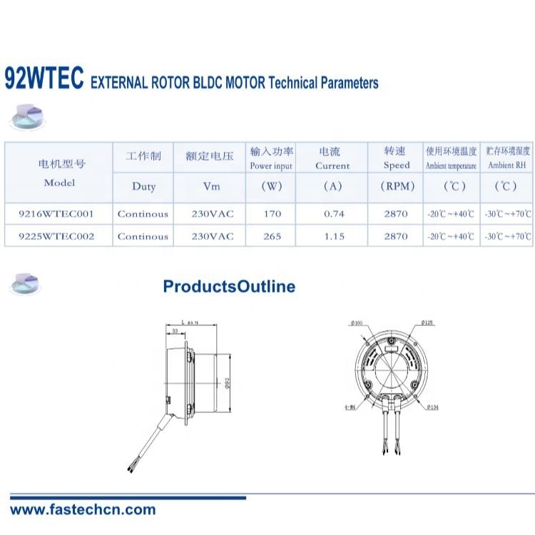 External Rotor Tmotor External Rotor 48V 3 Phase High Torque Pancake 1200W Brushless Motor 92mt-Ec