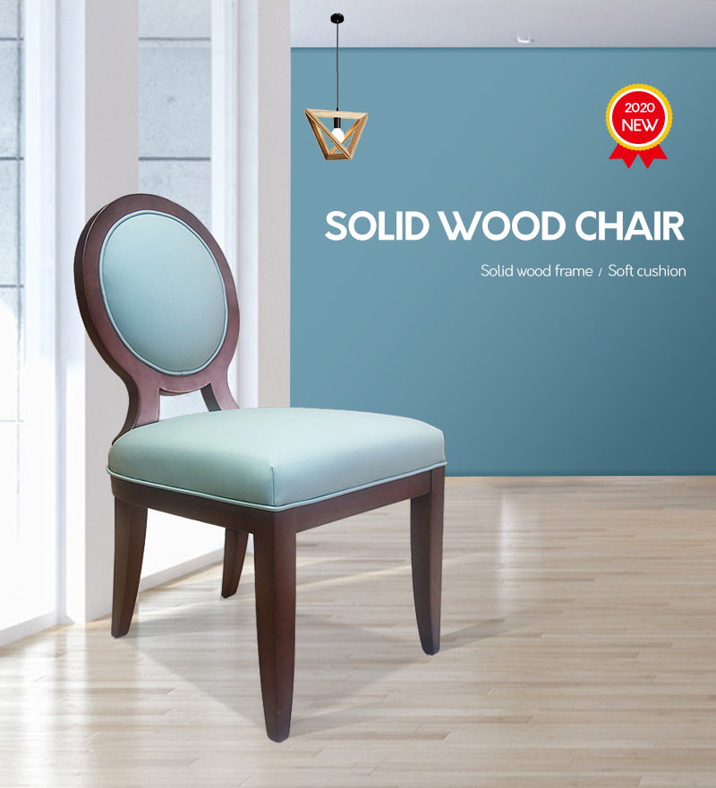 2020 New Dining Chair Furniture Wooden Chair Leather Chair