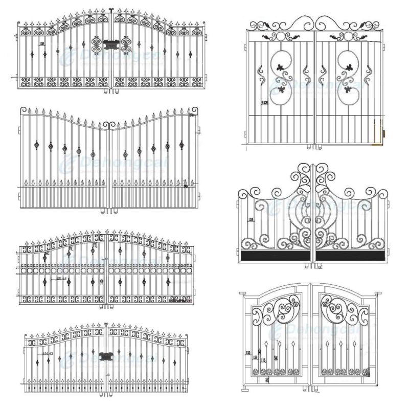 Vintage Ornamental Superior Quality Galvanized Steel Entrance Garden Gates