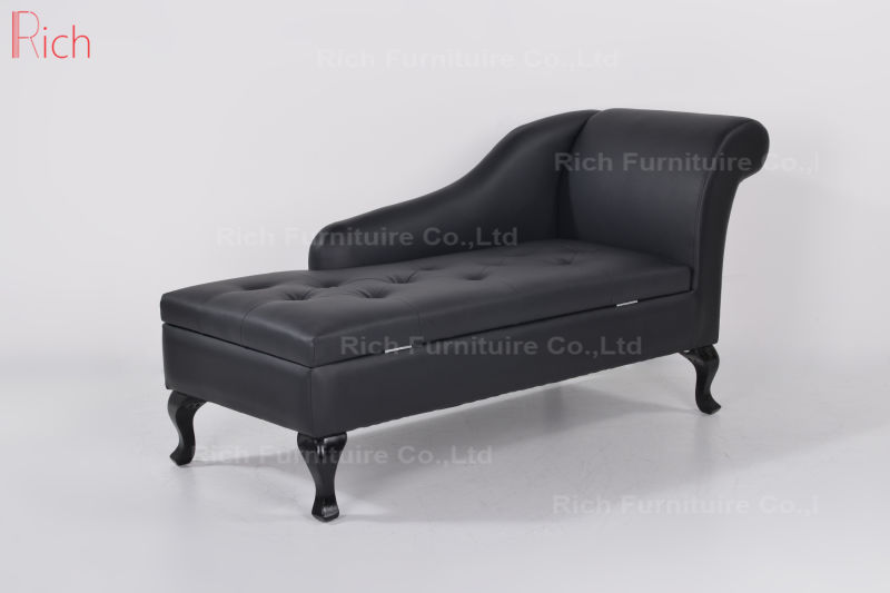 Elegant Royal Leather Chaise Lounge Sofa Retro Queen Sofa Chair