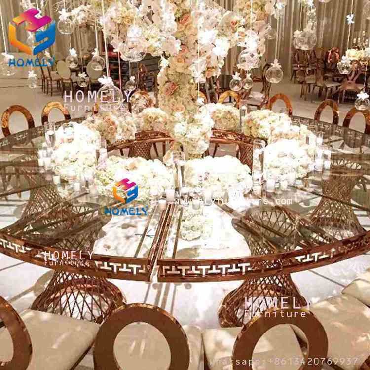 Stainless Steel Furniture Banquet Dining Table Dinner Table for Hotel