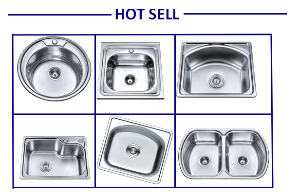 Single bowl Stainless Steel Sink Oval Shape for Kitchen Cabinet