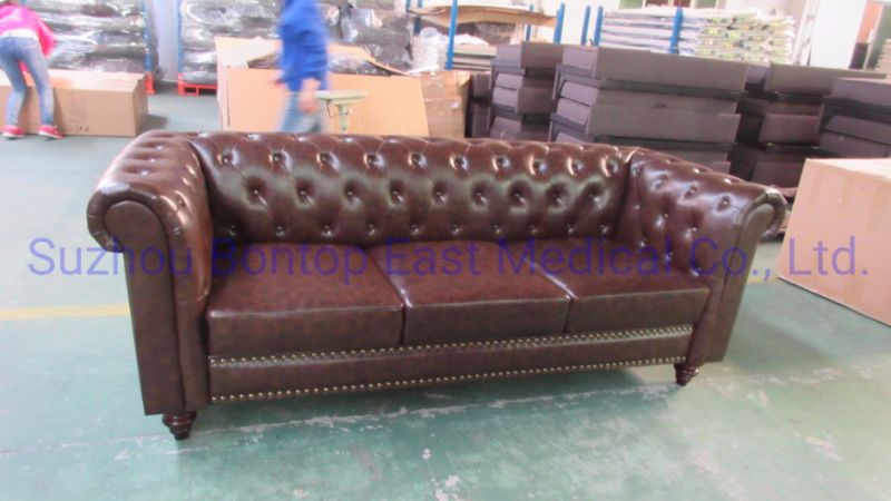 Antique Sofa Set with PU Leather