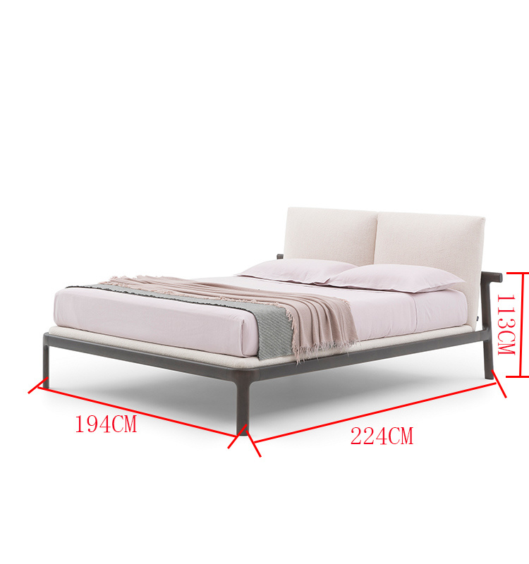 2019 King Size Wooden Hotel Bedroom Furniture Double Bed
