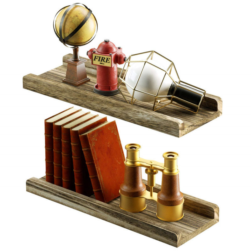 Wall Shelf Creative Wall Decoration Word Partition Wall Shelf Wall Hanging Solid Wood Shelf