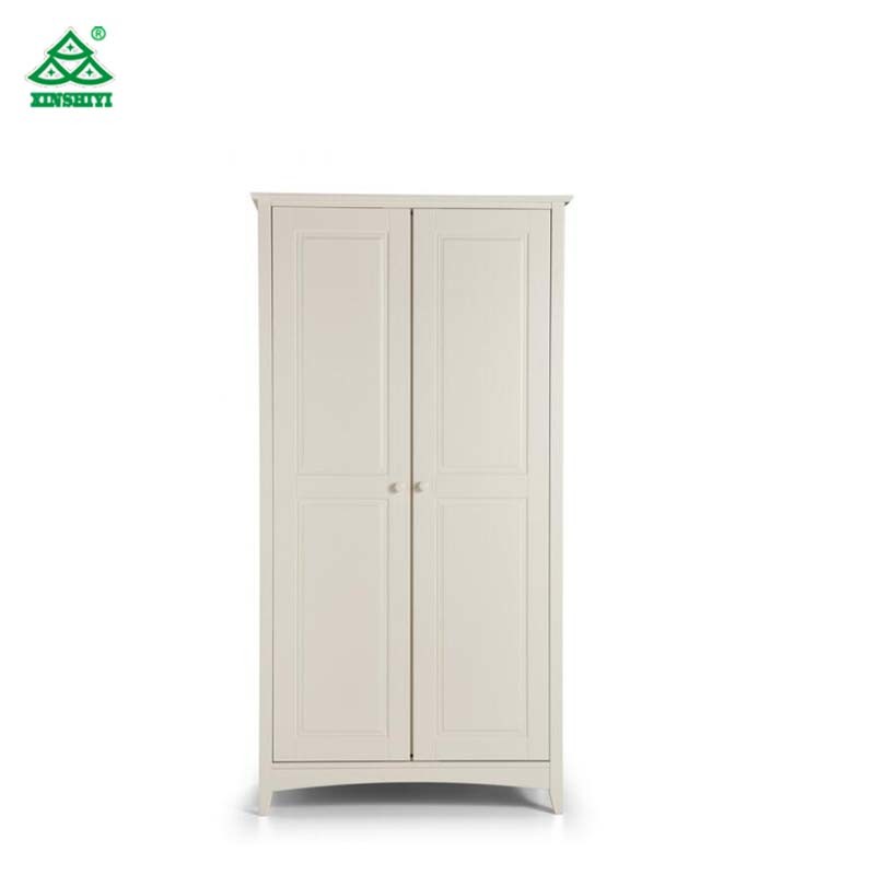 White Lacquer Bedroom Armoire Wardrobe Closet, European Style Wooden Wardrobe Closet