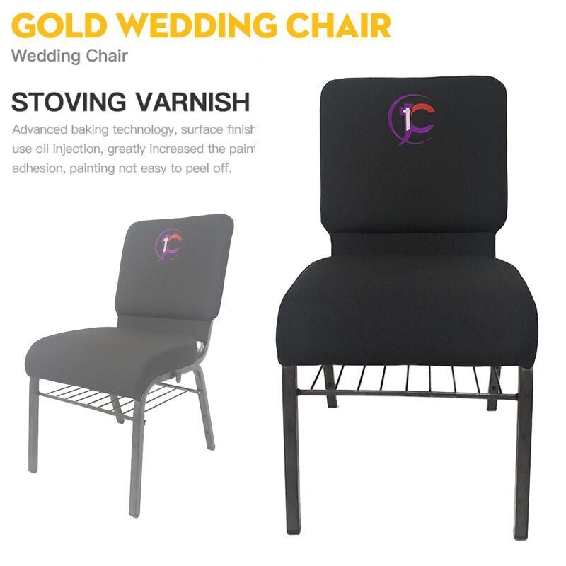 Wholesale Stacking Interlocking Metal Steel Church Chair for Church Conference