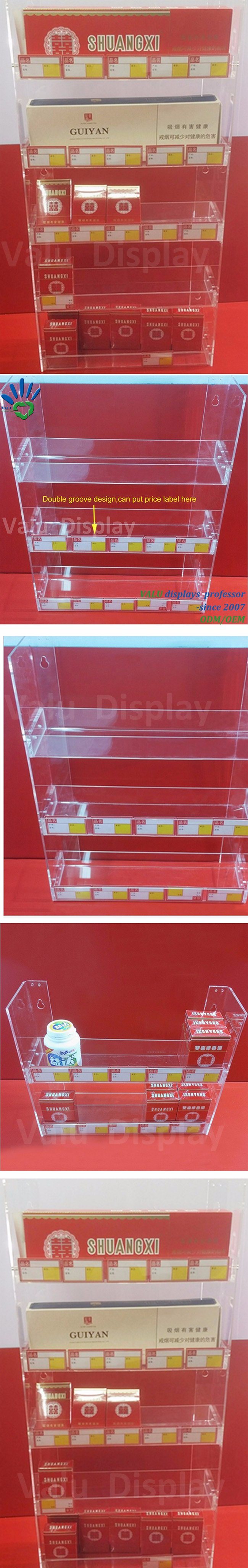 Acrylic Tobacco Display Shelf for Sales