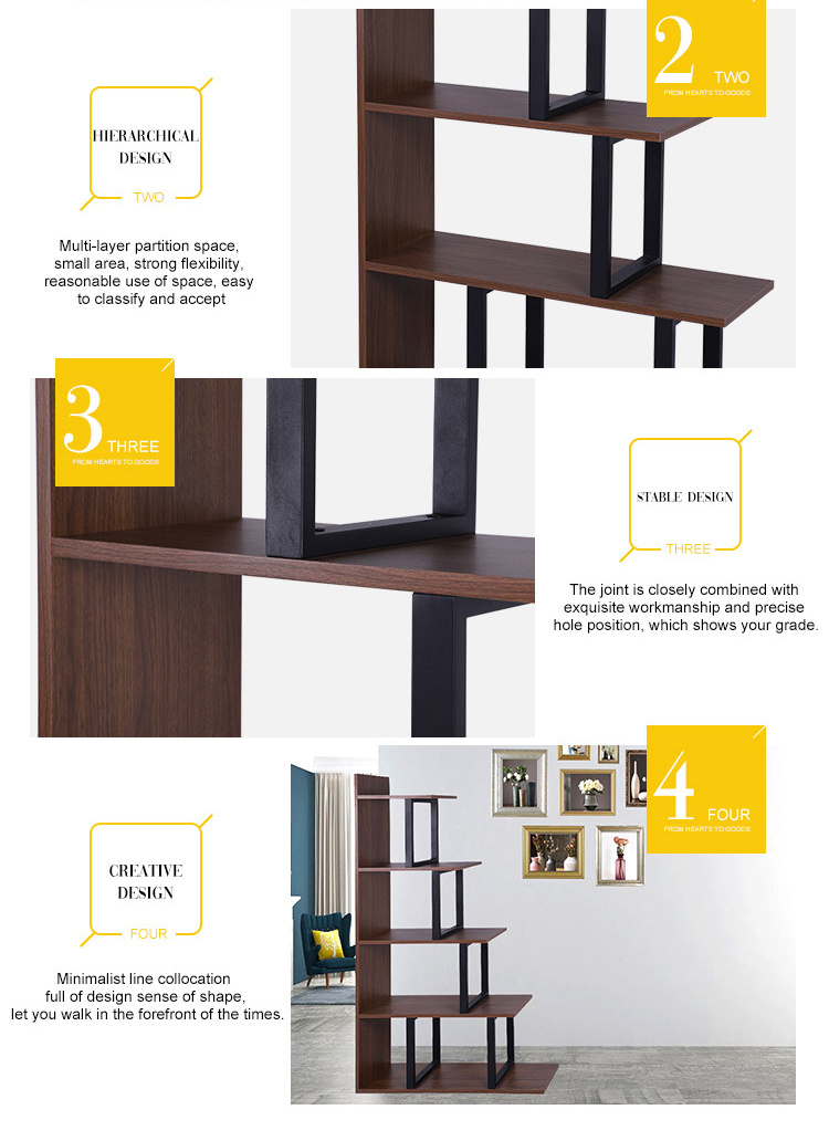 2021 Home Furniture Big Multilayer Wooden Book Display Shelf