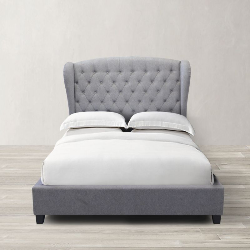 King Fabric Upholstered Modern Bed for Bedroom Furniture