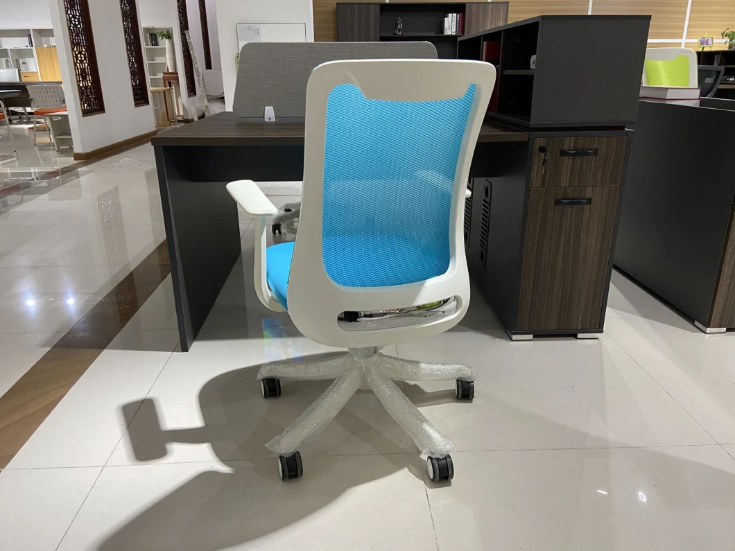 Modern White Frame Office Swivel Mesh Comfort Staff Chair Vistor Chair Meeting Chair