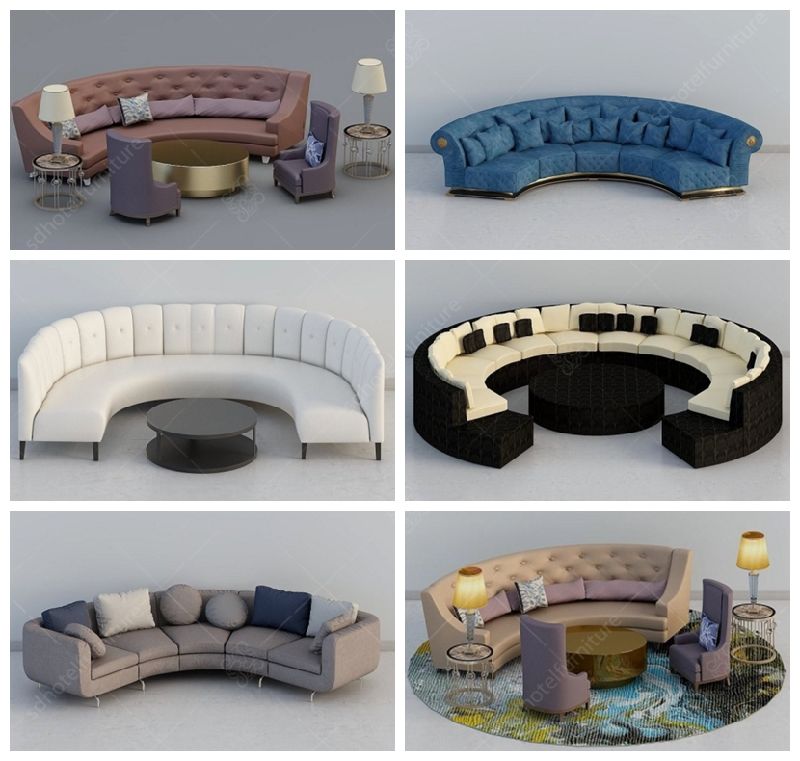 Customized Hotel Furniture Luxury Lobby Round Sofa Special for Sale