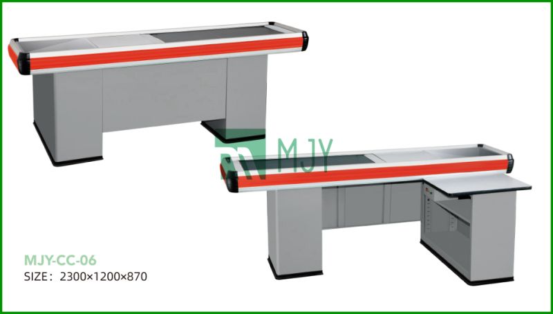Cashier Counter with Conveyor Belt Mjy-Cc06