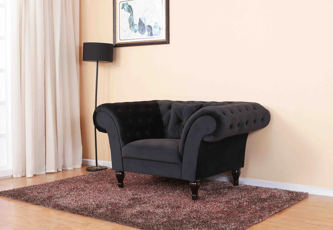 Classic European Style Linen Sofa Sponge Sofa Armrest Sofa Middle Back Sofa Modern Furniture