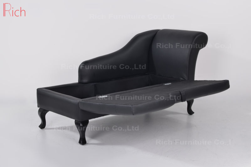Elegant Royal Leather Chaise Lounge Sofa Retro Queen Sofa Chair