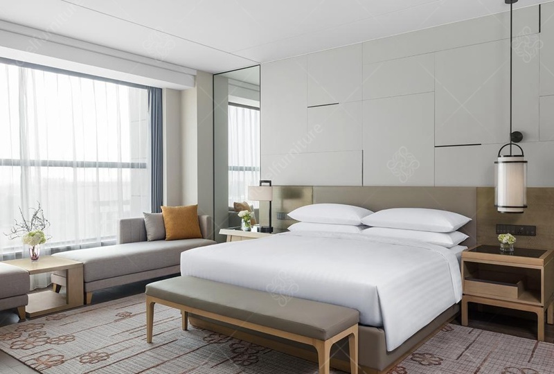 Modern Design Holiday Inn Hotel Bedroom Furniture Wooden Bed Room Set for Sale