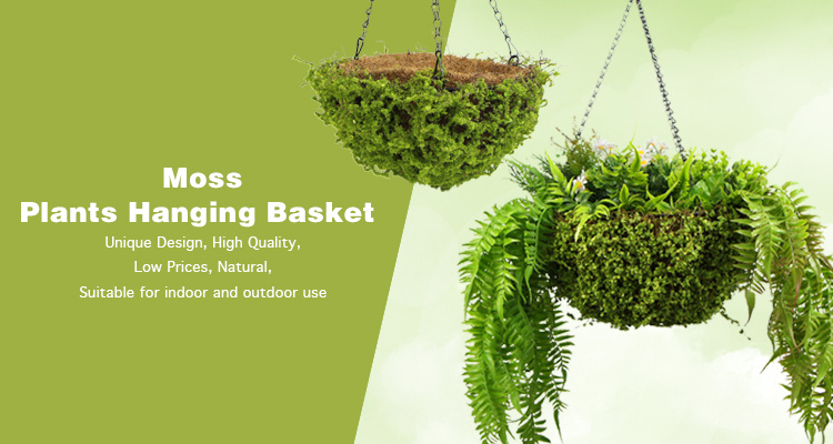 Artificial Hanging Fern Grass Green Wall Decorative Faux Plants Hanging Baskets