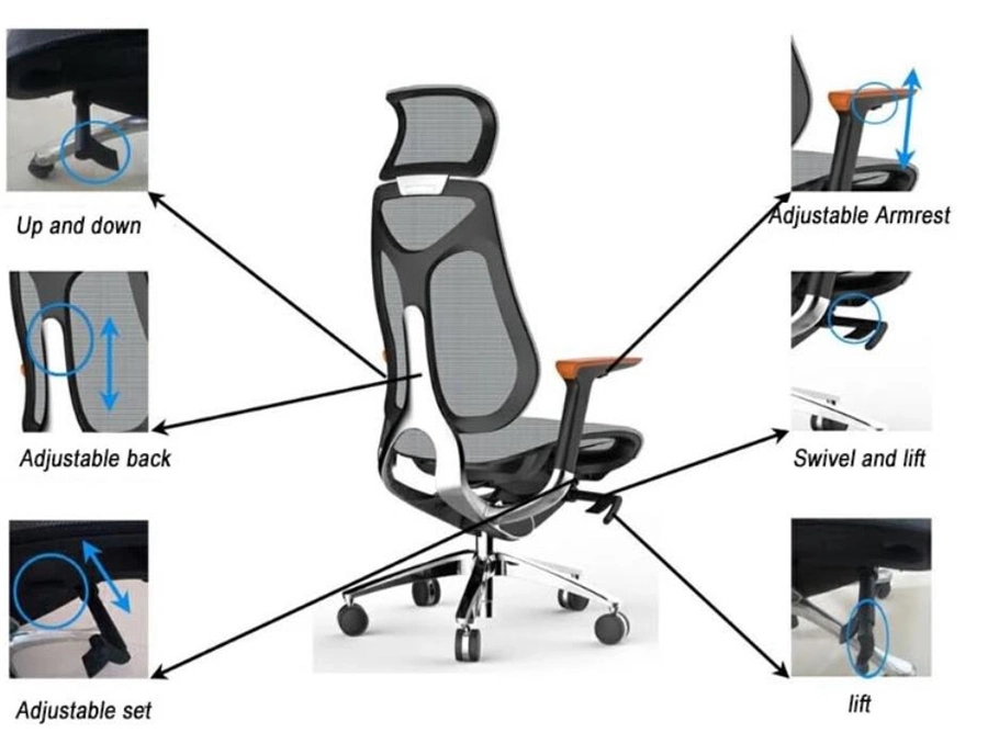 Competitive Ergonomic Executive Chair Office Chair Specification of Swivel Chair