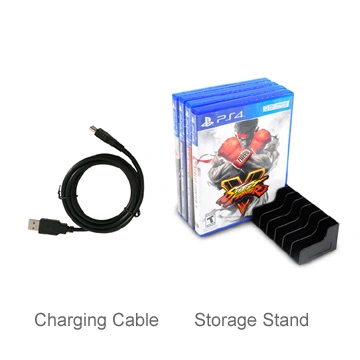 Headphone Game Disc Box Storage Dual Charging Dock Charge Cable Thumbstick for Sony PS4 Dualshock