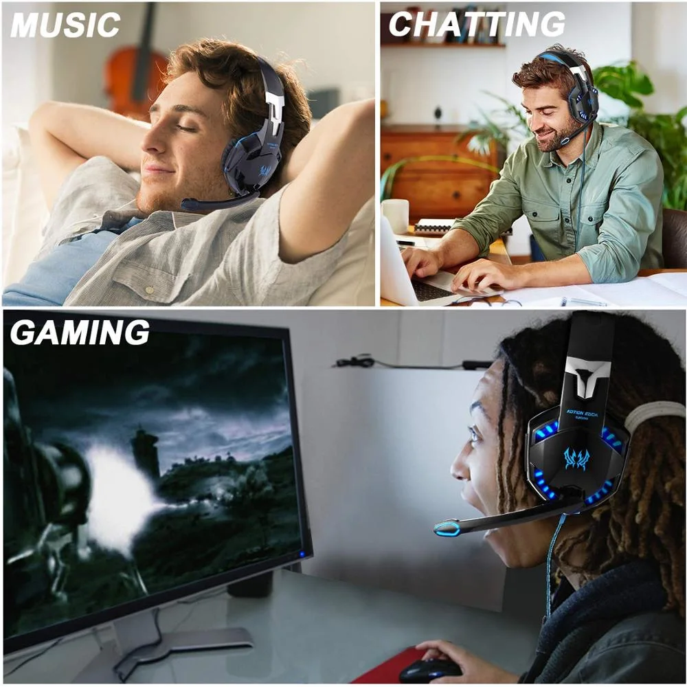 Good Quality Game Headset Headphone PC Computer MP3 Wired Game Headphones for PS3 PS4