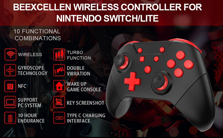 Byit Replica Switch PRO Controller Gamepad Ns Consol Gamepad Ns Switch PRO Switch Ns PRO Controller