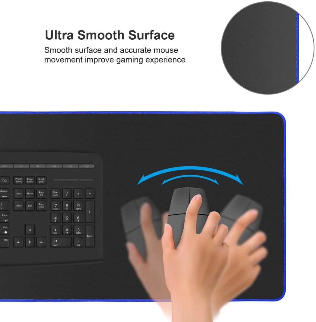 Large Gamer Anti-Slip Rubber Pad Gaming Mouse Pad to Keyboard