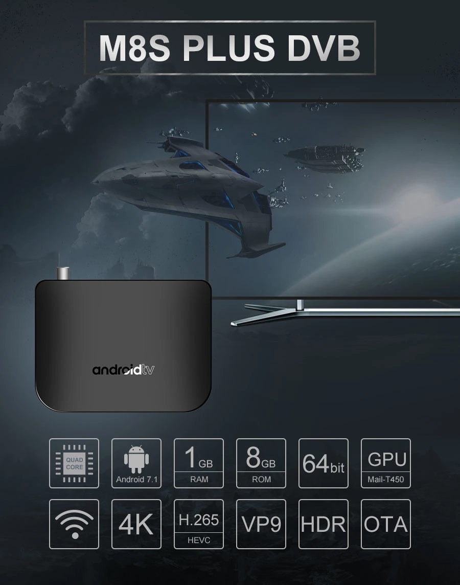 Android TV Box M8s Plus DVB Android TV Boxpendoo Smart TV Box International TV Box