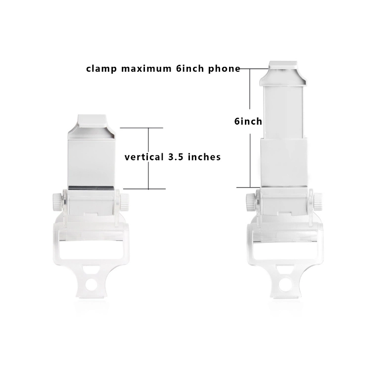 Controller Clamp for PS4 / PS4 Slim / PS4 PRO Controller 180 Degrees Compatible for 6 Inch Mobile Max Smart Phone Holder Stand Bracket Glacier White