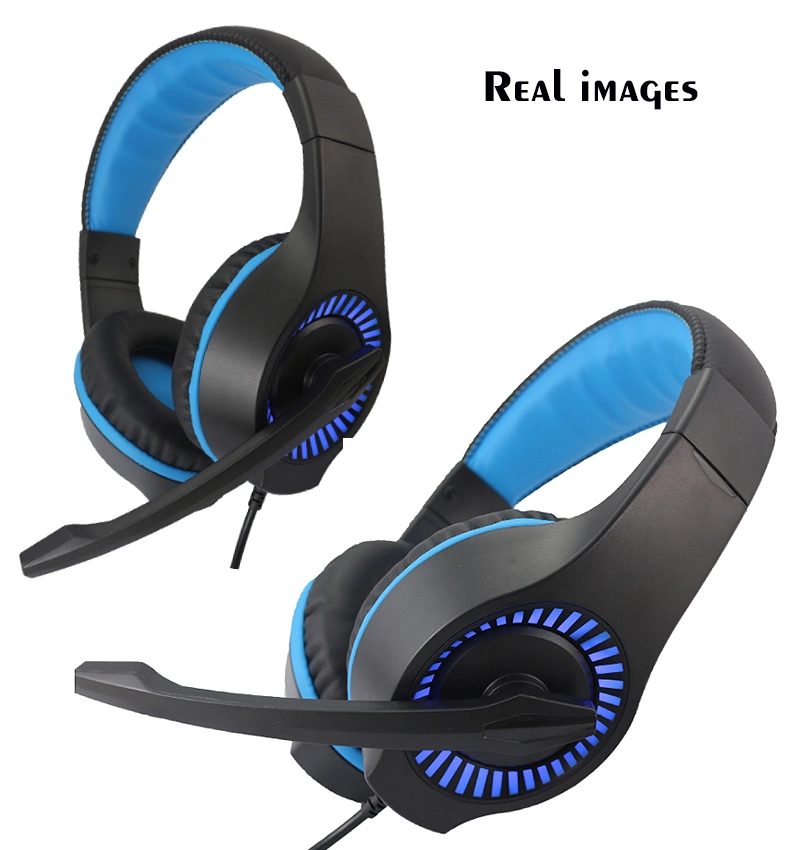 Gaming Headset for PS4 Playstation 4 Switch Gaming Headphone with Mic Mute Control Blue Color
