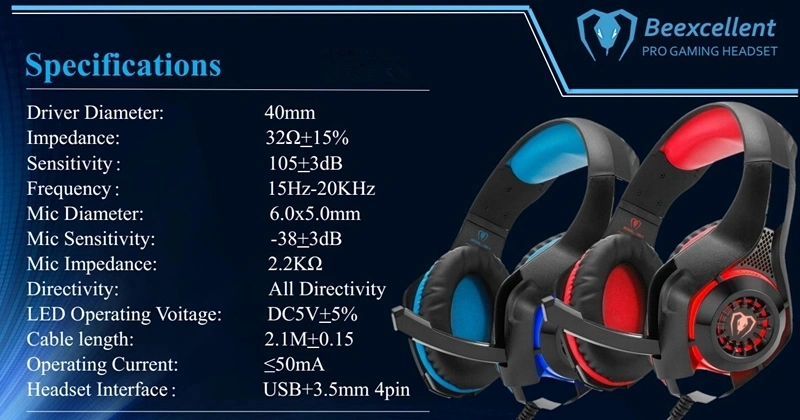 Factory ODM 2.4G Wireless Headphone, 7.1 Gaming Headset for PS4 xBox Switch PC Game Headphone
