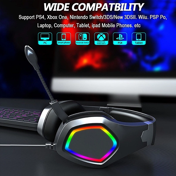 High Quality Virtual 7.1 Surround Sound Gaming Headsets Headphone for Gaming PC/PS4/PS5/xBox One